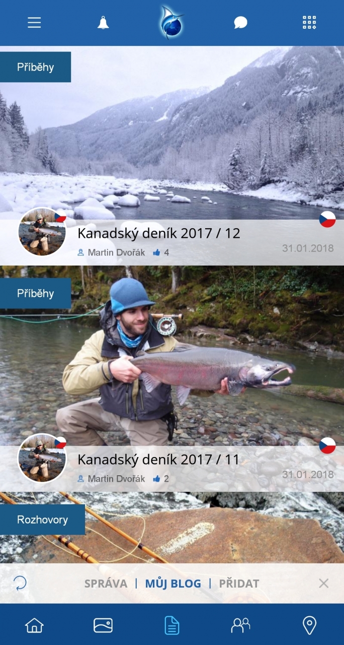 Nová rybárska mobilná aplikácia - sociálna sieť FISHSURFING 4