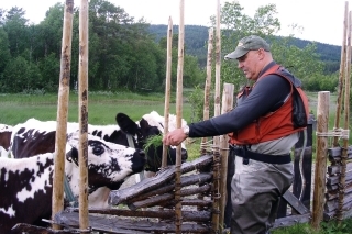 Djordje při „krmení“.
