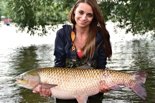 Amury majú tiež svoje kúzlo.
Tento 16 kg krásavec
bol riadne divoký, ale 
napokon sme fotku 
zvládli, pusu tiež 
a plával späť domov.