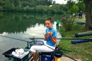 Martina Cibulková reprezentantka SR v LRU plávaná ženy počas tréningu na MS v Slovinsku.