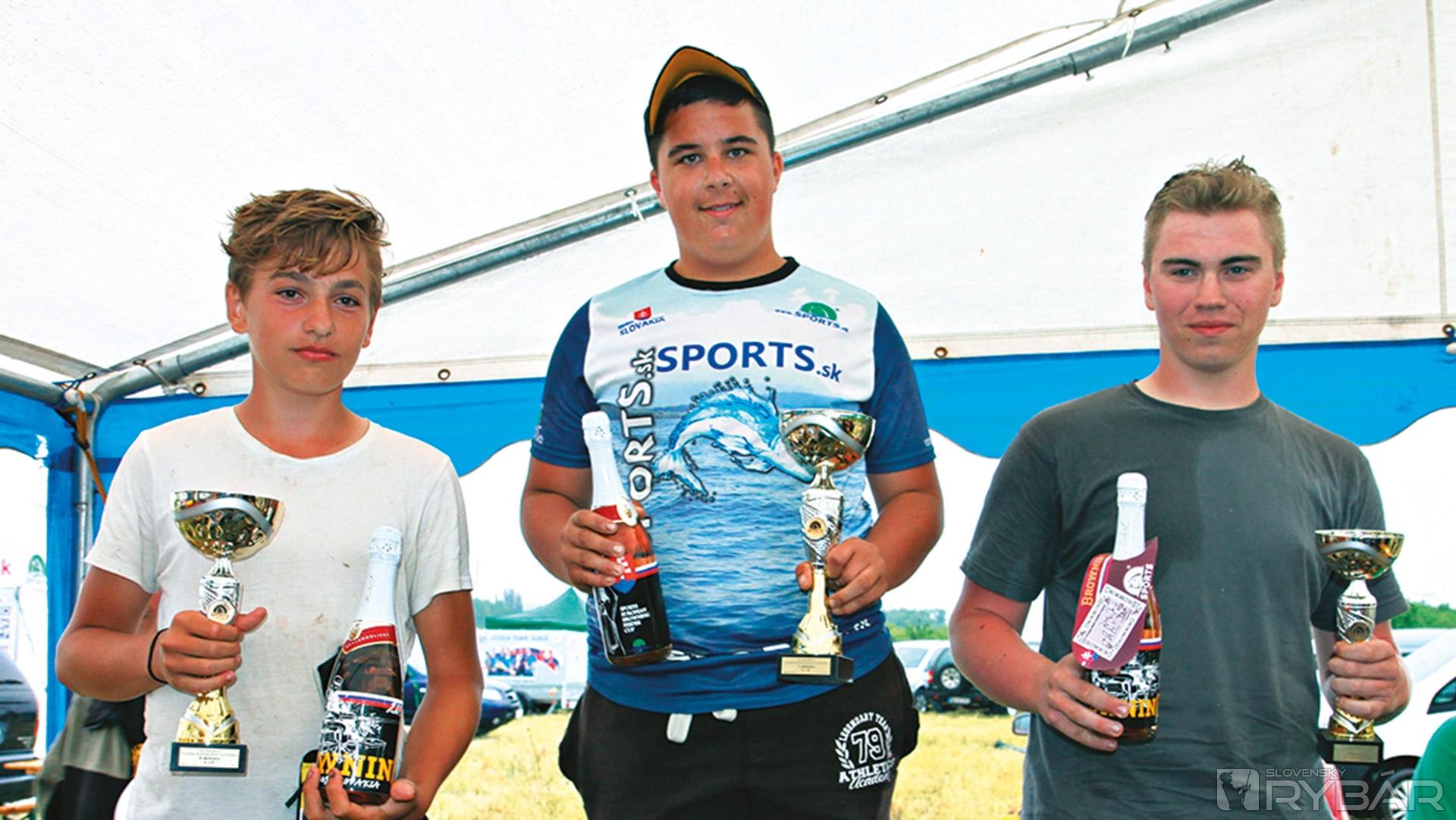 Najlepší v U-15. Zľava: Patrik Schmidt, Matej Lukáč a Jan Řezáč.