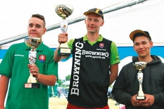 Najlepší v kategórii U-20. Zľava: Patrik Korman, Peter Černák a Michael Gašpar.