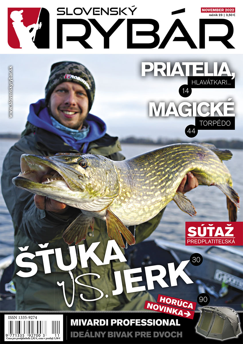 Nové vydanie magazínu Slovenský RYBÁR, november 2022. Novinky z oblasti rybárstva. Tipy, rady, návody a popisy krásnych zážitkov od vody.