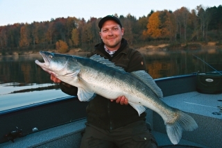 Osobný rekord a nádherný zubáč 92 cm chytený na Savage Gear, Green Pearl Silver.