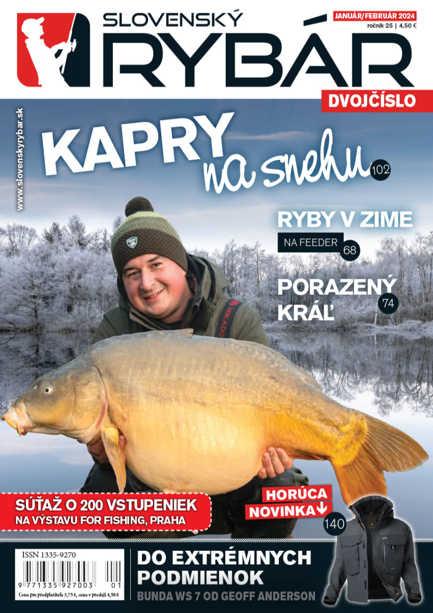 Nové vydanie magazínu Slovenský RYBÁR, január, február 2024. Novinky z oblasti rybárstva. Tipy, rady, návody a popisy krásnych zážitkov od vody.