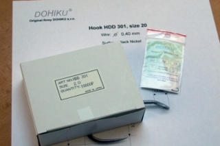 Suchý háčik Dohiku HDD 301 sa vyrába v japonskej firme Maruto.