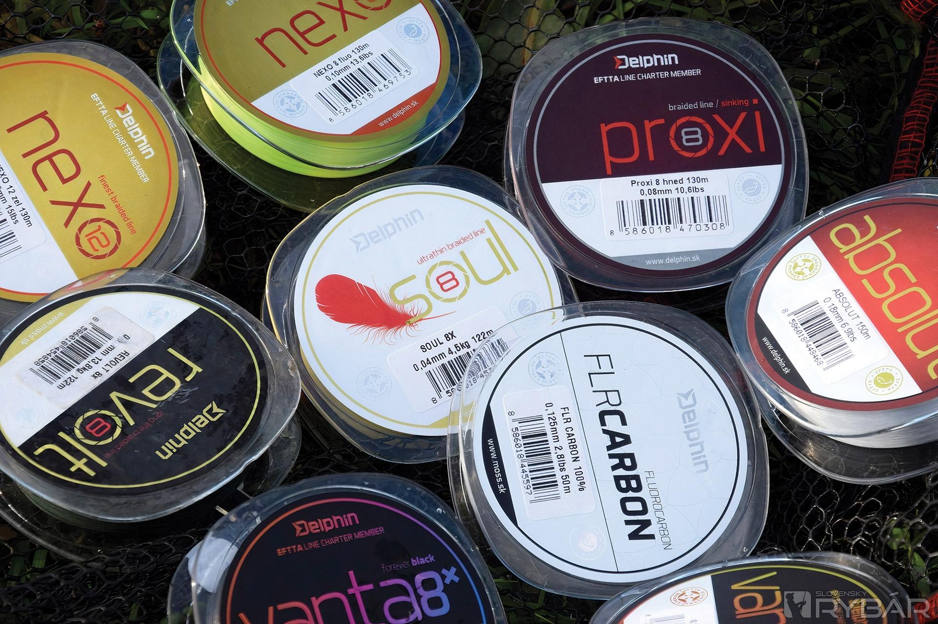 Vlasce, šnúry 
a fluorocarbon.