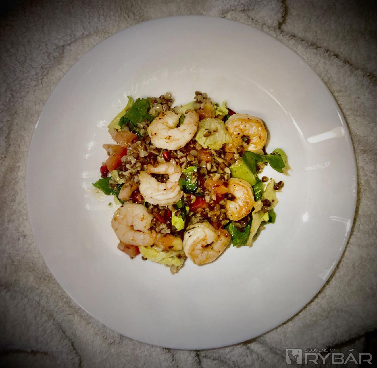 Recept - Pohánkový šalát s krevetami 1