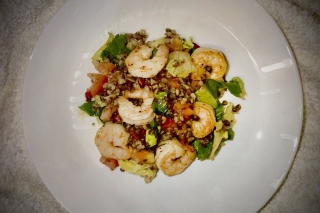 Recept - Pohánkový šalát s krevetami