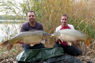 Ranné fotenie po úspešnej noci. Duo 14,5 kg a 12,5 kg.