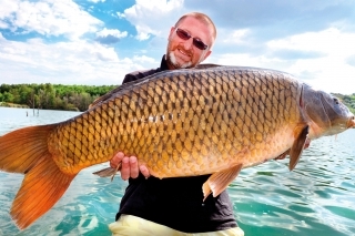 20 kg šupináč zabral neďaleko potopeného stromu.