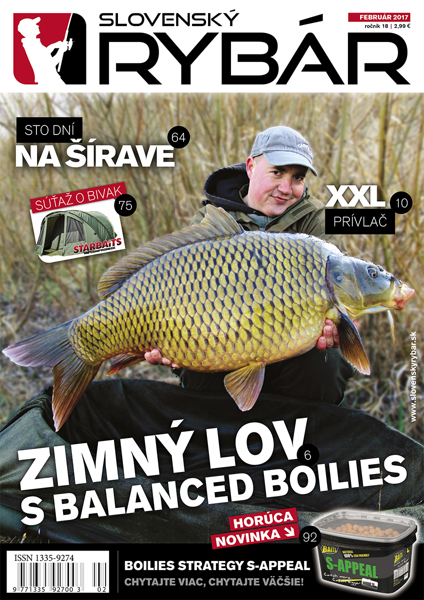 2017, február, rybár, slovenský, rybársky časopis, magazín, vydavateľstvo