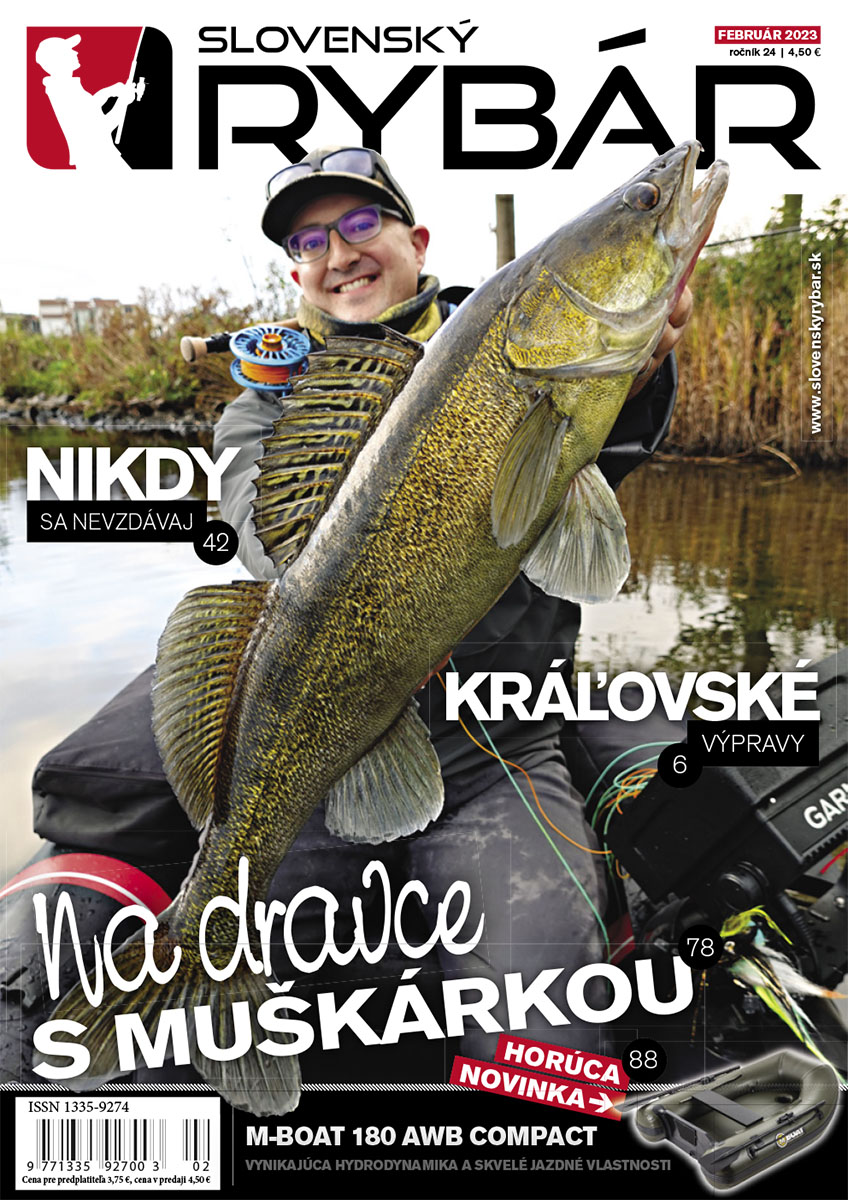 Nové vydanie magazínu Slovenský RYBÁR, február 2023. Novinky z oblasti rybárstva. Tipy, rady, návody a popisy krásnych zážitkov od vody.