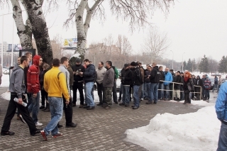 Rad nedočkavých návštevníkov tohtoročnej Carp Show sa vinul veľmi ďaleko...