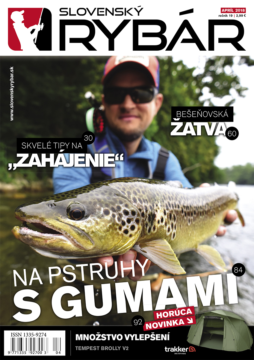 časopis, rybársky, 2018, magazín, apríl, články, tipy, rady, rybár, rybársky časopis, slovenský rybár, magazín pre rybárov