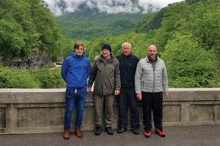 Dobrá partia, zľava: Tomáš, Marek, Jarda a Karel.