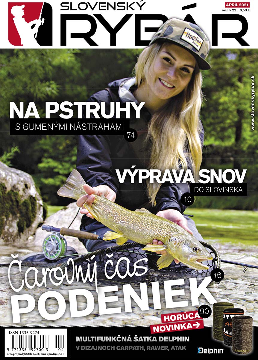 Nové vydanie magazínu Slovenský RYBÁR, apríl 2021. Novinky z oblasti rybárstva. Tipy, rady, návody a popisy krásnych zážitkov od vody.