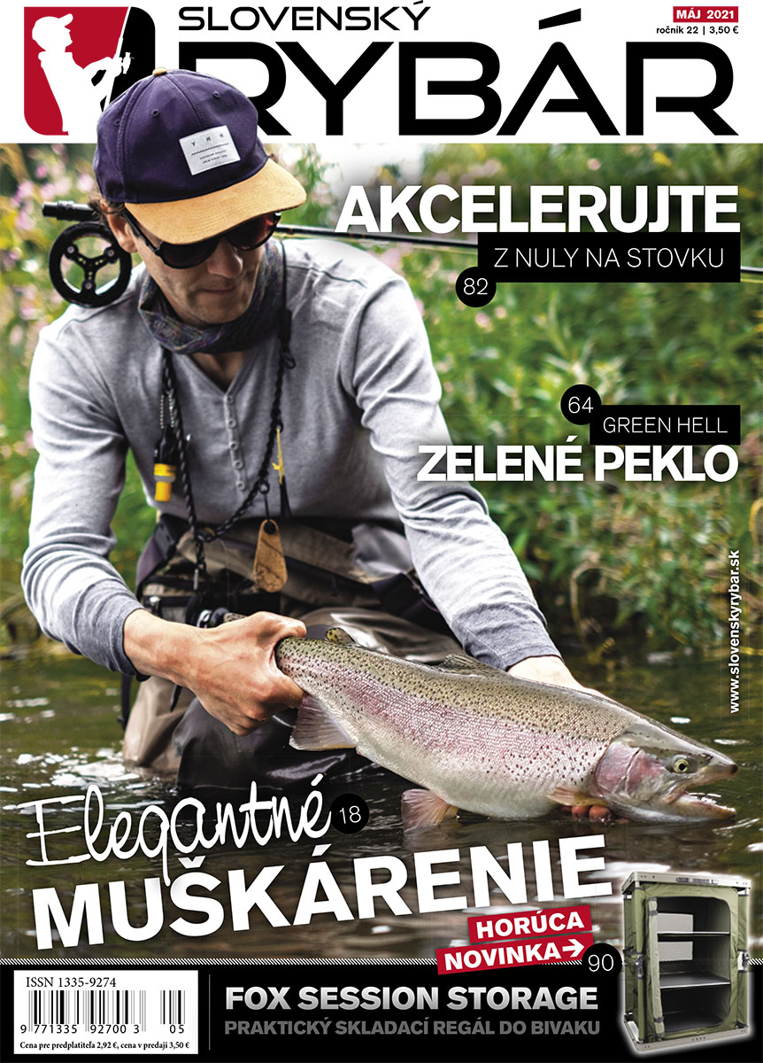 Nové vydanie magazínu Slovenský RYBÁR, máj 2021. Novinky z oblasti rybárstva. Tipy, rady, návody a popisy krásnych zážitkov od vody.