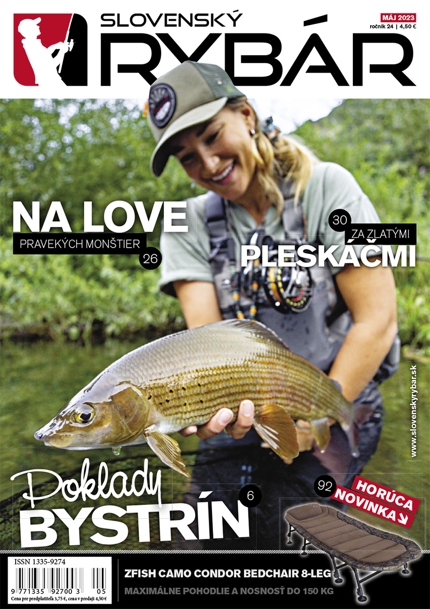 Nové vydanie magazínu Slovenský RYBÁR, máj 2023. Novinky z oblasti rybárstva. Tipy, rady, návody a popisy krásnych zážitkov od vody.