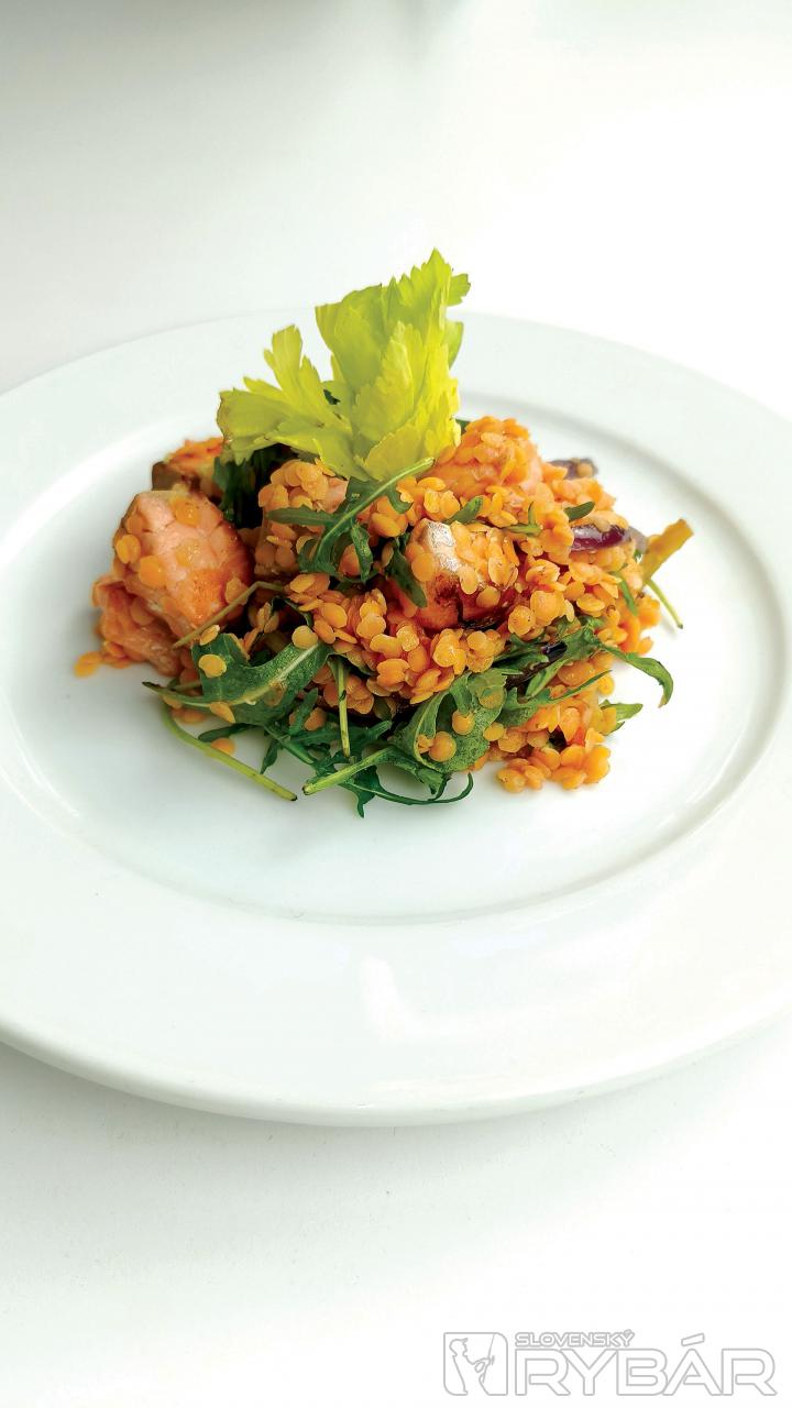 Recept - Šošovicové rizoto s lososom 1