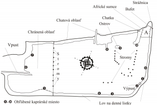 Mapa revíru ADACS.