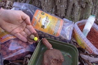 Začali sme používať pomerne malé - 18 mm boilies s 15 mm ananásovou plávačkou.