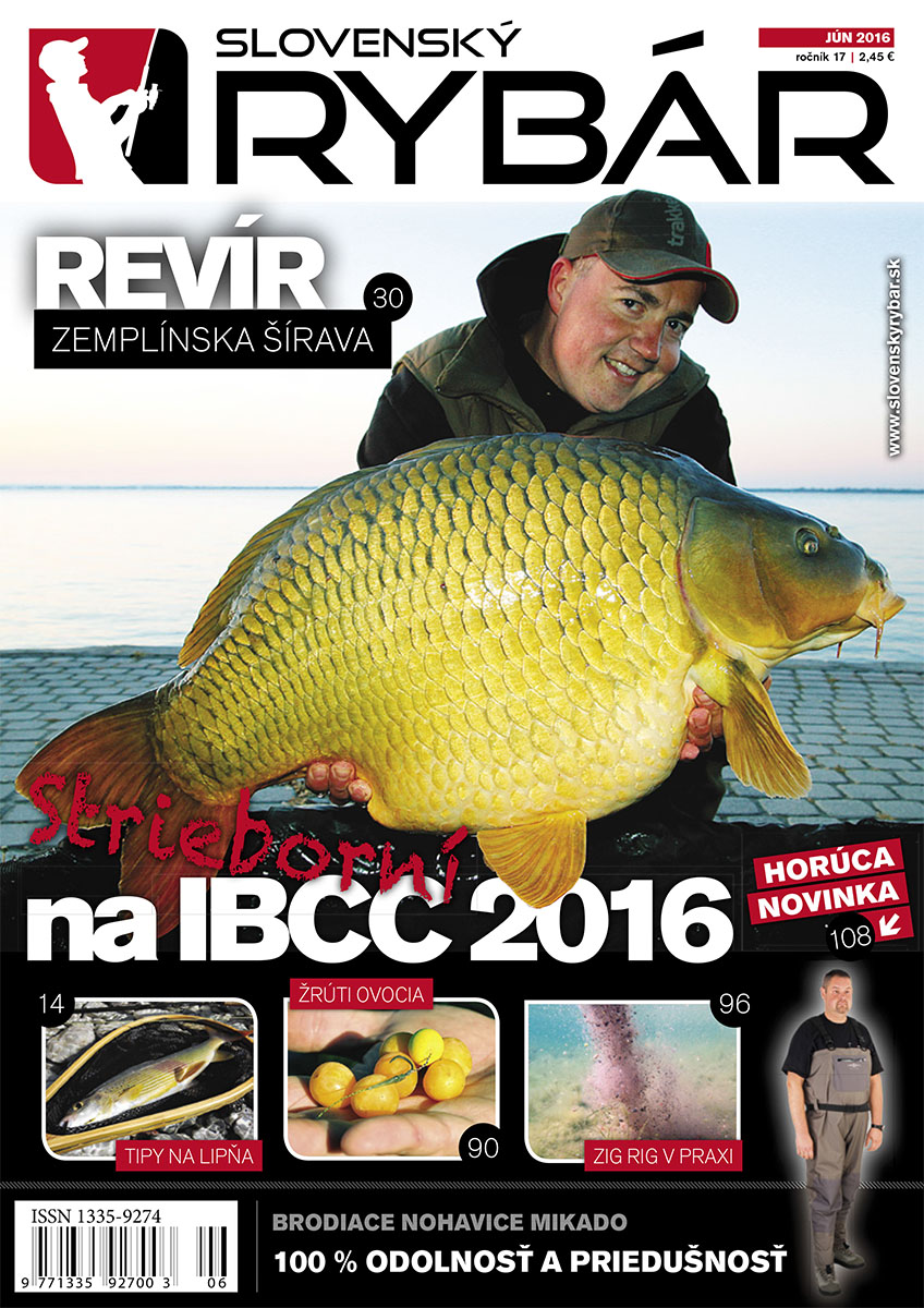 2016, jún, rybár, slovenský, rybársky časopis, magazín, vydavateľstvo