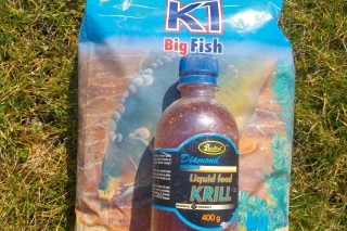 1. Sypkú vnadiacu zmes zatraktívnim len liquidfoodom - krill.