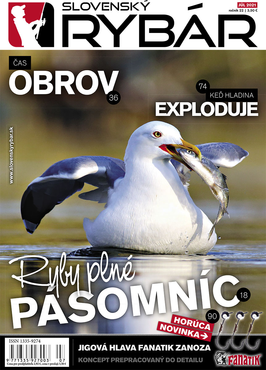 Nové vydanie magazínu Slovenský RYBÁR, júl 2021. Novinky z oblasti rybárstva. Tipy, rady, návody a popisy krásnych zážitkov od vody.
