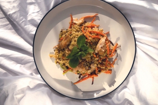 Recept - Fitness šalát s quinoou a treskou