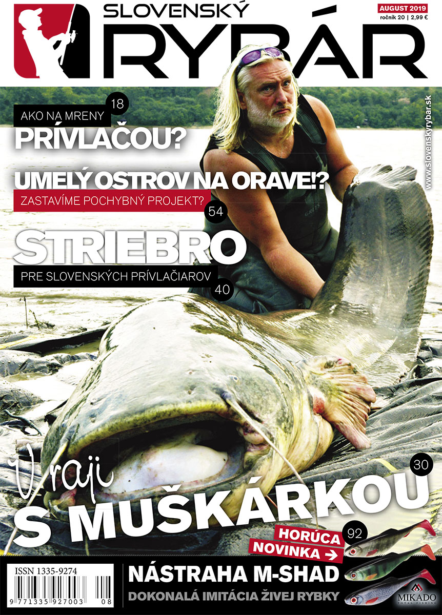 Nové vydanie magazínu Slovenský RYBÁR, august 2019.