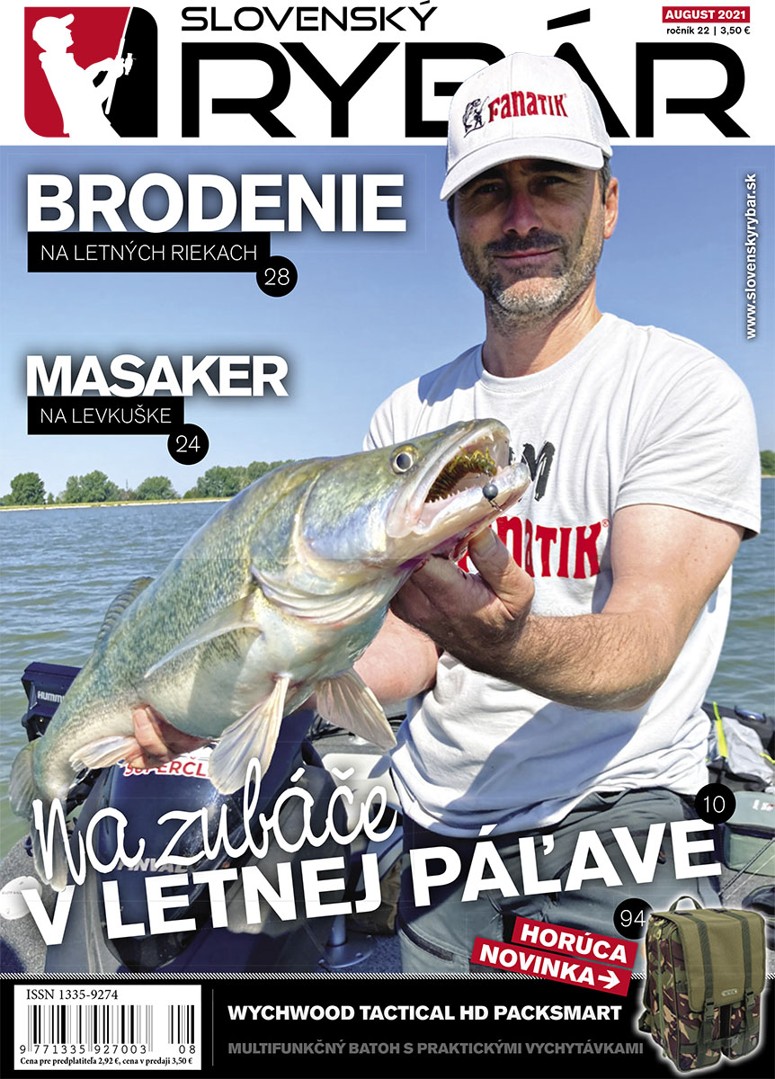 Nové vydanie magazínu Slovenský RYBÁR, august 2021. Novinky z oblasti rybárstva. Tipy, rady, návody a popisy krásnych zážitkov od vody.