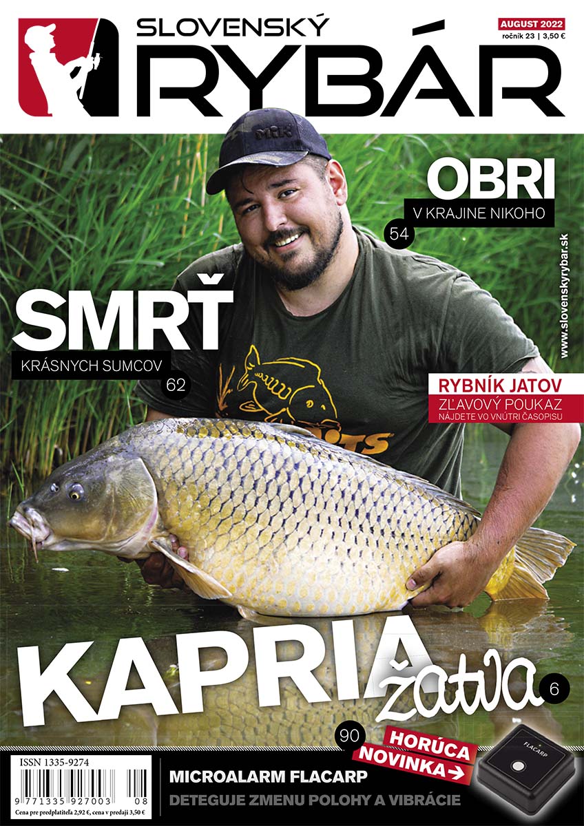 Nové vydanie magazínu Slovenský RYBÁR, august 2022. Novinky z oblasti rybárstva. Tipy, rady, návody a popisy krásnych zážitkov od vody.