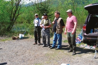 Organizačný team (zľava Dávid Kurčina, Bc. Jozef Macík, Ján Flajs, Ing. Ivan Feješ).