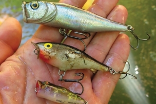 Trojica obľúbených poperov. Na značkaách si nepotrpím, ale viem ,že stredný vobler je Rapala a spodný river2sea.